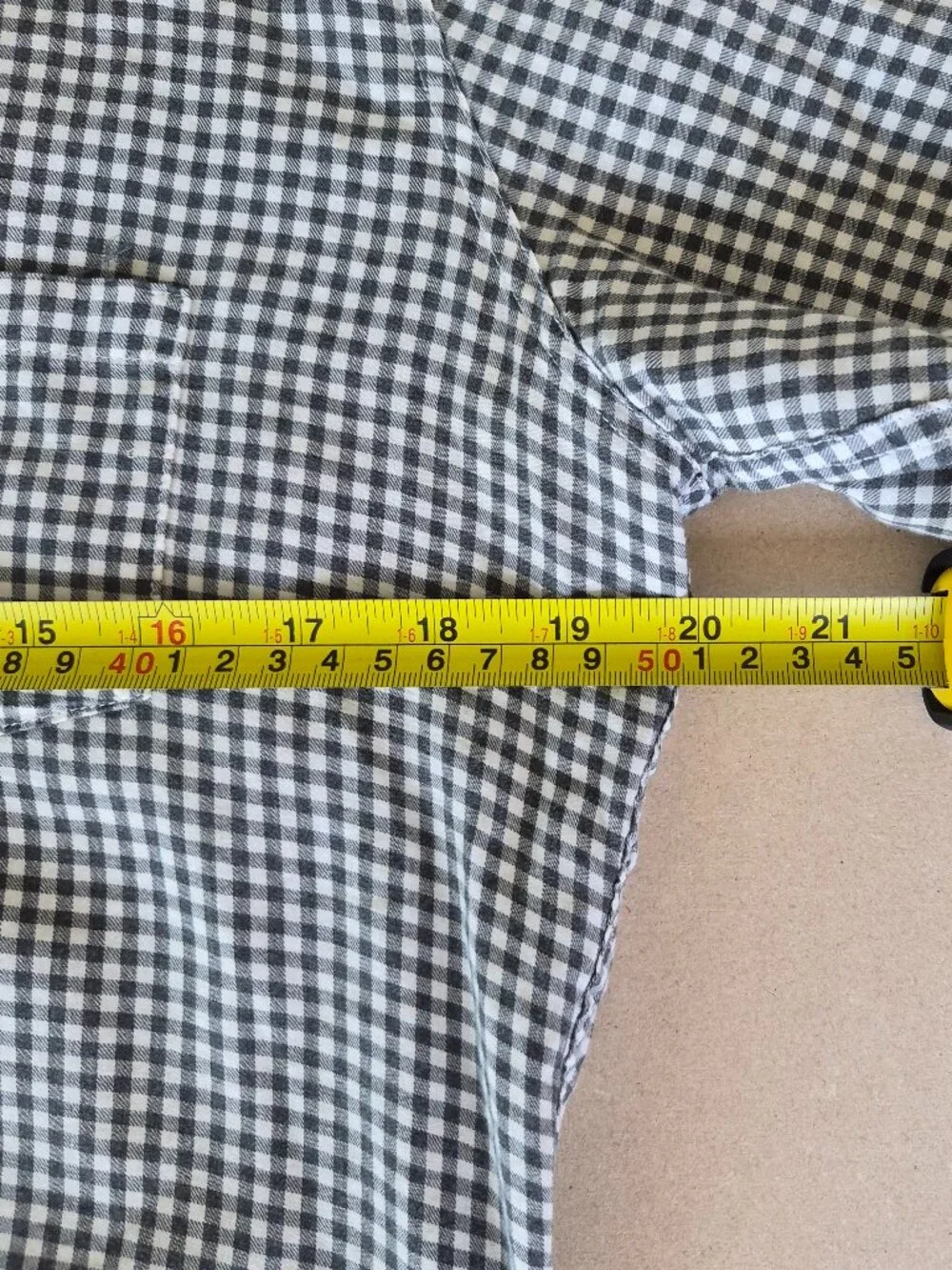 Frank & Eileen Barry Shirt Women’s L Gray White Gingham 100% Cotton Made USA